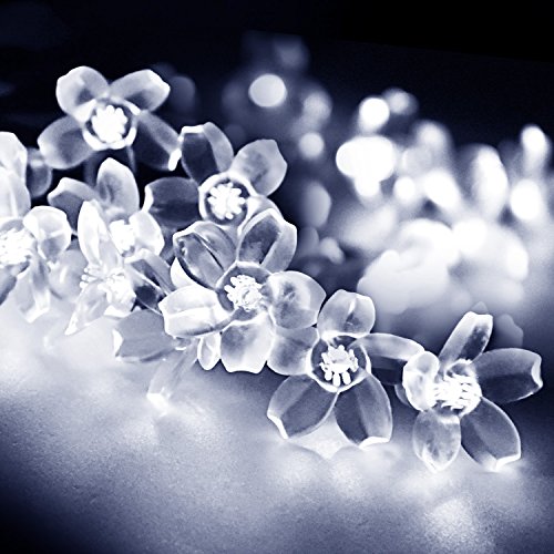 Solar String Lights LightsEct 157ft 20 Fairy White LEDs Blossom Garden Lighting With Waterproof Design 2 Different Modes Flower Decoration For Christmas Tree - Parties And Other Festivities