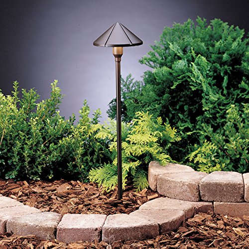 Kichler Lighting 15826AZT LED Center Mount Low Voltage Landscape Path and Spread Light Textured Architectural Bronze