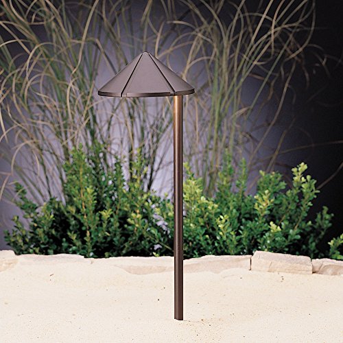 Kichler Lighting 15827BBR LED Side Mount Cast Brass Low Voltage Landscape Path and Spread Light Bronzed Brass