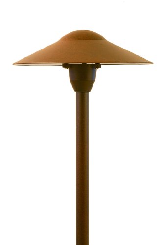 12V Landscape Lighting LED Mushroom Pathway Light in Rust Finish BPL301RSTLED