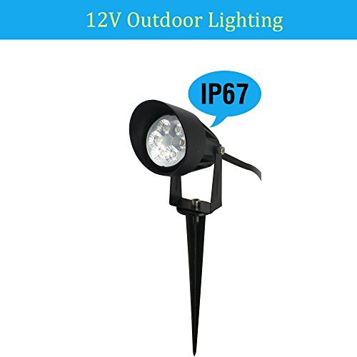 Makergroup Outdoor Landscape LED Lighting 12V Low Voltage Lighting Garden Yard Path Lawn lighting Spotlights Uplighting Flood Lighting1-Pack