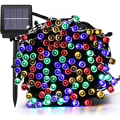 72ft 200 Led Solar Outdoor String Lights Fairy Outside Lighting Yard Patio Decoration 8 Mode steady Flash