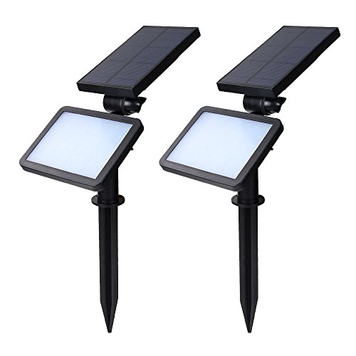 Solar Lawn Lights Outdoor Spotlight Landscape Lighting Wall Light Pack of 2White Light