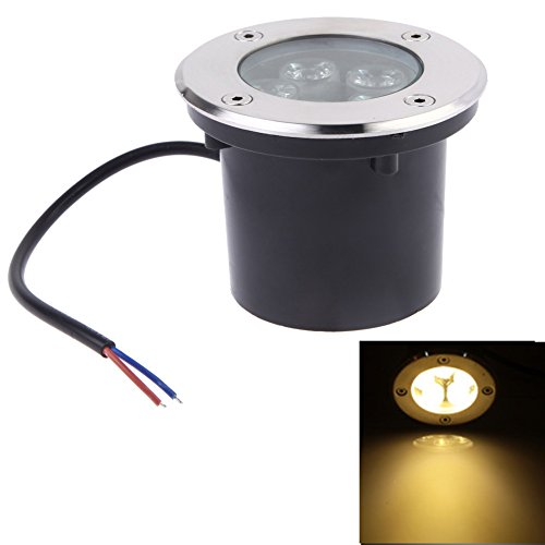 Awakingdemi 12V 5W LED Underground Outdoor Spot Light Landscape Spot Light for Garden PathwayWarm White