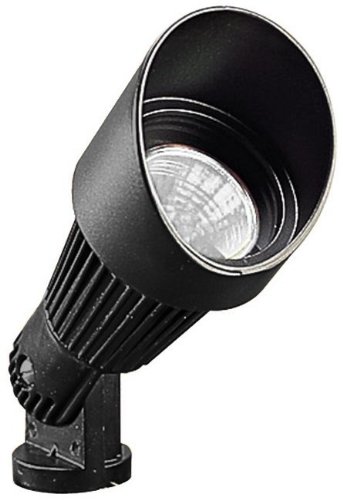 Black Hooded Low Voltage Landscape Spot Light