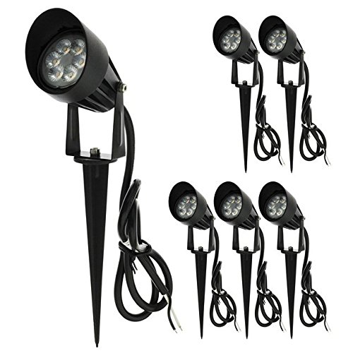 Ledwholesalers Low Voltage Led Outdoor Landscape Garden Metal Spot Light Fixture With Built-in Shade 12v Acdc