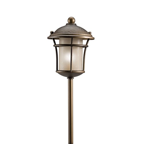 Carriage Park Olde Bronze and Light Amber Glass Outdoor Path Light