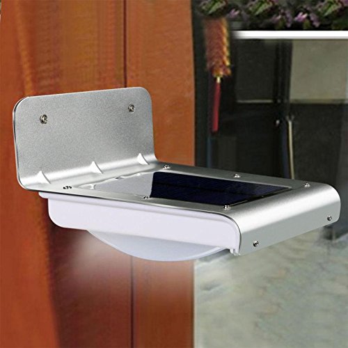 RCLITE 16 Bright LED Waterproof Solar Powered Wireless Light Motion Sensor Outdoor Garden Patio Path Wall Mount Gutter Fence Security Lamp Light Solar Lights