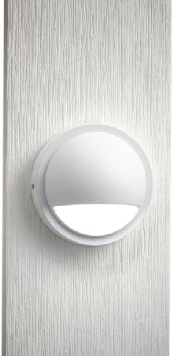 Kichler Lighting 15764wht Led Half Moon Low Voltage Deck And Patio Light Textured White With Satin-etched Lens