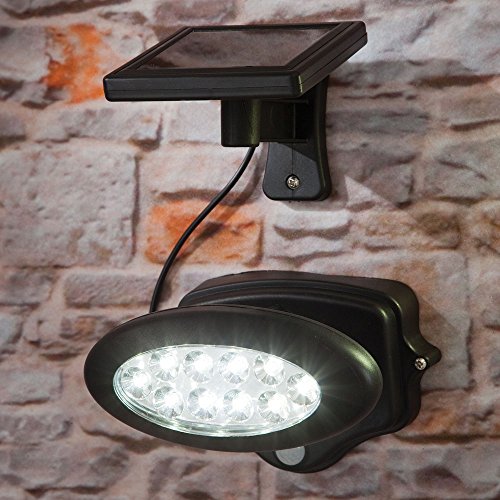 Bits and Pieces - Solar Powered Motion Sensor LED Spotlight - Powerful 35 Range Illuminates Your Driveway Walkway or Garden