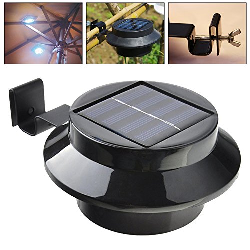 ELINKUME Sun Power Smart LED Solar Gutter Night Utility Security Light for Any House Fence Garden Garage Shed Walkways Stairs