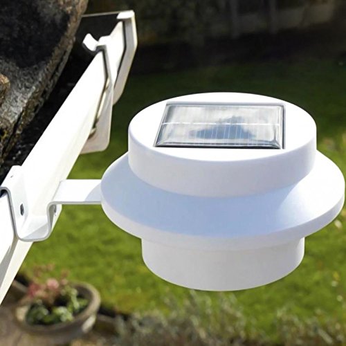 Pathway Light Solar Powered 3 LED Whitewarm Light Outdoor Fence Gutter Garden Yard Wall Walkway Lights Led