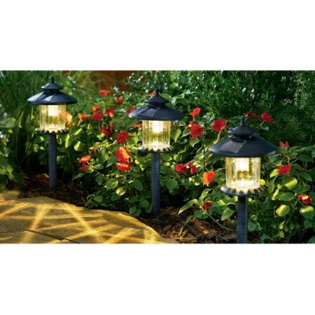 Better Homes and Gardens 3-Piece Covington Solar-Powered Landscape Light Set Weathered Zinc Finish