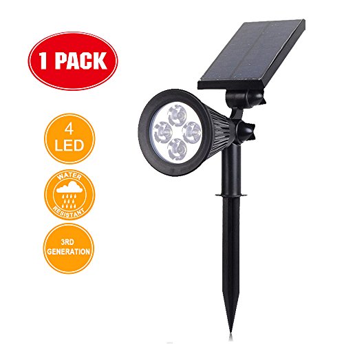 Solar Powered Led Spotlights-outdoor Waterproof And Adjustable Security Wall Night Lighting-landscape Path Ground