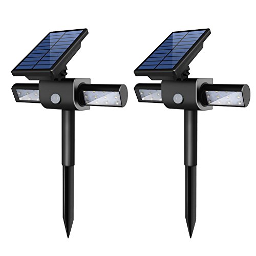 Innogear 360&deg Usb Solar Lights With Dual Head Waterproof Outdoor Landscape Lighting Garden Light Pack Of 2