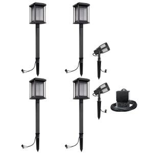 Malibu Lighting 8418290606 Malibu Landscape Lighting Low Voltage Led Prominence Path Amp Spot Light Kit Gun