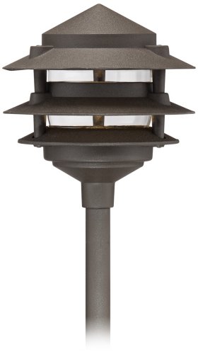 Three-tier Pagoda Low Volt Bronze Led Landscape Path Light