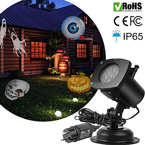 Christmas Projector Lights 12 Pattern Led Halloween Spotlights Waterproof Garden Lamp Lighting Landscape Projection