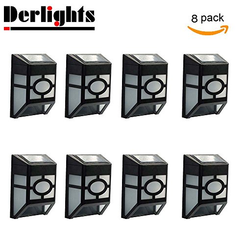 Derlights&reg Waterproof Solar Powered Led Wall Light For Outdoor Landscape Garden Yard Lawn Lightingamp Decoration