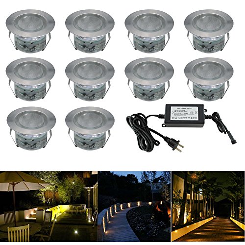 Low Voltage Led Deck Lighting Kit Stainless Steel Waterproof Outdoor Landscape Garden Yard Patio Step Decoration