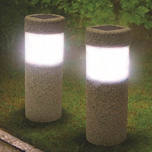 Outdoor Solar lights Stone Pillar With LED lighting 1 Piece Used as Solar Patio Lights Outdoor Garden Lights Landscape Lighting