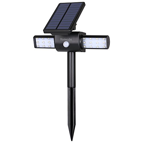 Solar Lights Homecube Landscape Lighting Solar Garden Lights Solar Power Outdoor Lighting Rotatable 24 Leds Spotlight