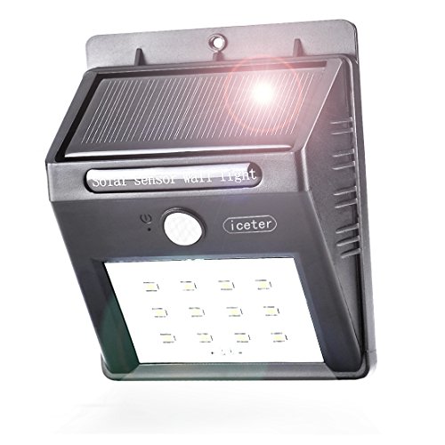 Iceter Bright Led Solar Lightsolar Motion Lightoutdoor Motion Sensor Lighting For Garden Patio Fence And Path