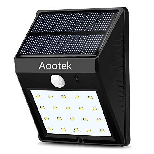 Solar Deck Lights 20 LED Aootek Waterproof Outdoor Wireless Motion Sensor Light for Patio Deck Yard Garden 1