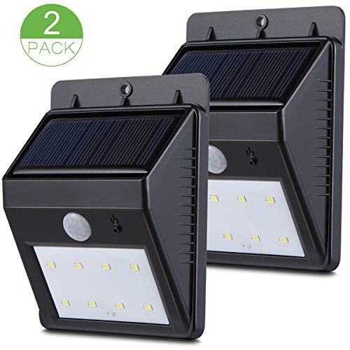 Sundixtm 2pack Solar Powered 8 Led Motion Sensor Outdoor Light For Garden Backyard Deck Garage Pathway&65292wireless