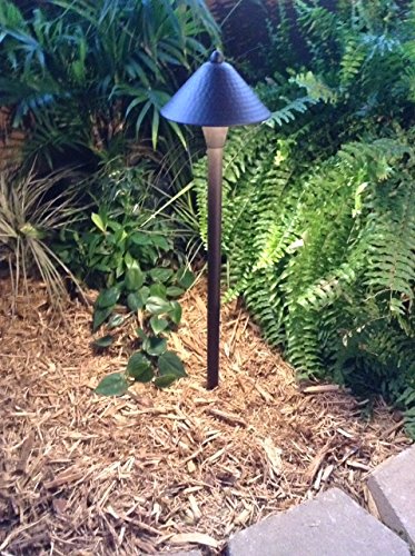 Dark Bronze Color Saturn Path Light By Pinnacle Lights - Led Low Voltage Outdoor Landscape Lighting