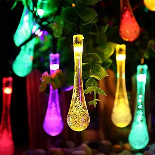 SG-SDDC-N 30LED Solar Outdoor String Lights Solar Garden Lights Post Waterproof Landscape Lamp Decorative Power Lights For Christmas Tree Patio Parties Yard multi-color