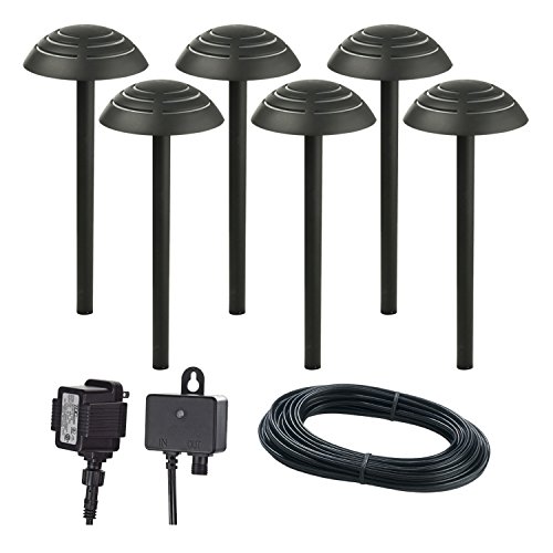 Paradise Gl33604bk Low Voltage Cast Aluminum Led Lavelle Light 6-pack