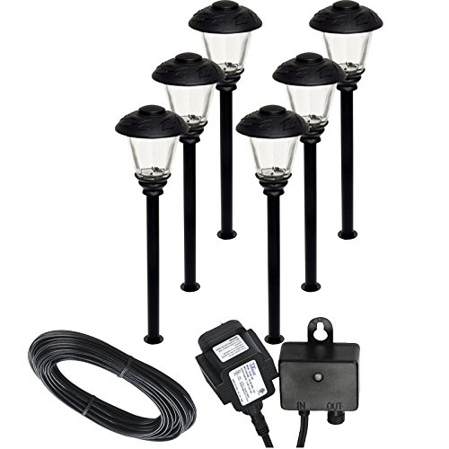 Paradise Gl33923bk Aluminum Low Voltage 1w Led Path Lights black 6 Pack