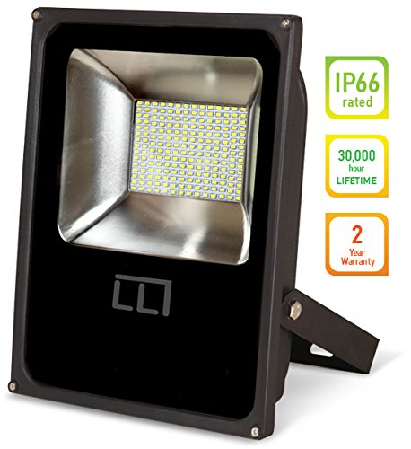 Llt Led Flat Floodlight 100w Smd Outdoor Landscape Security Waterproof 5000k daylight