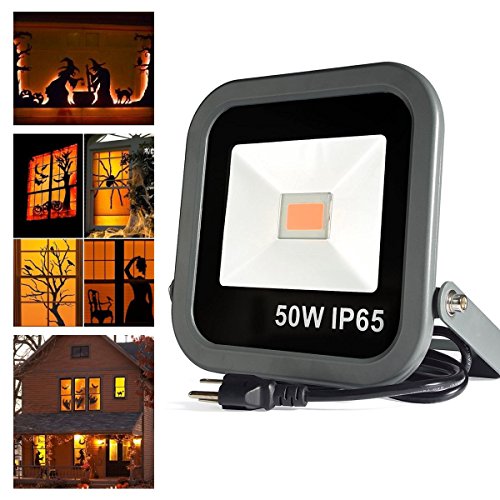 Ticoze Landscape Lights 50w Led Flood Light Waterproof 1800k-2300k Amber Glow For Christmas Halloween Patio Garden