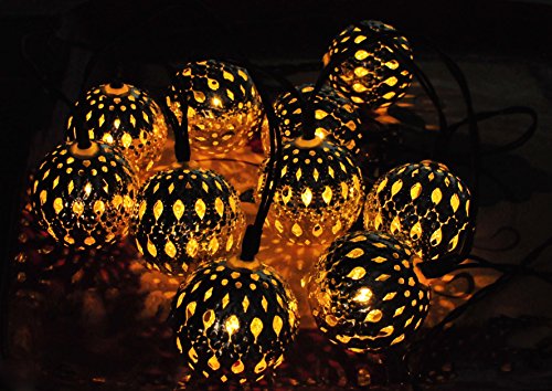 OldShark 10 LED Solar Fairy Light String Globe Solar Christmas Home Decorative for Gardens Lawn Patio Weddings Parties Indoor and Outdoor