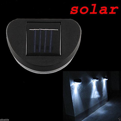 Outdoor Solar Powered LED Path Wall Landscape Mount Light Lamp Garden Fence