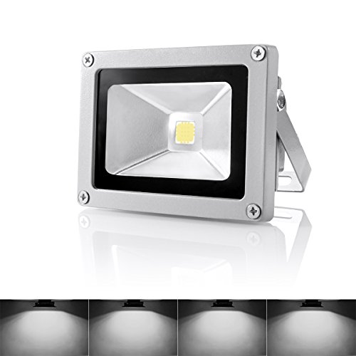 Warmoon Outdoor Led Flood Light 10w Daylight White 6500k Waterproof Security Lights With Us 3-plug For Garden