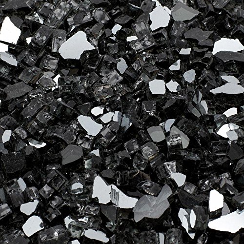 Margo Garden Products 14 in 25 lb Black Reflective Tempered Fire Glass