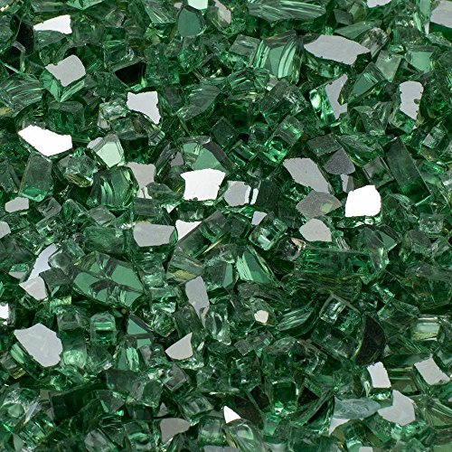 Margo Garden Products 14 in 25 lb Green Reflective Tempered Fire Glass