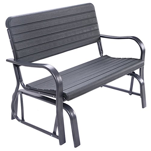 Giantex Outdoor Patio Swing Porch Rocker Glider Bench Loveseat Garden Seat Steel