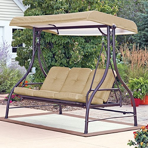 Patio Swing Lawson Ridge 3-person Swinghammock Tan Mainstay