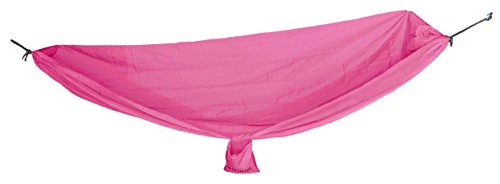 Petrichor Portable Hammock Lightweight Tree Hammock with Attached stuff Sack For Backpacking camping Hunting or as a patio swing one size fits adults and kids No need for a tent Pink