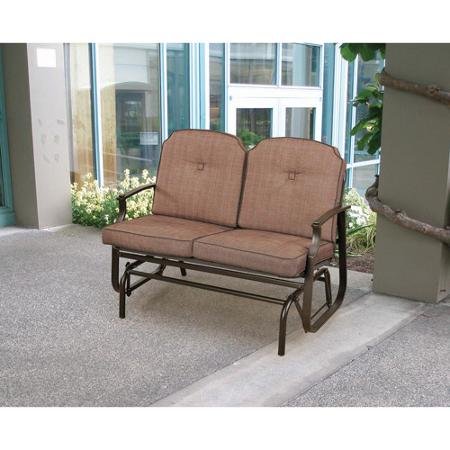 100-percent Polyester-filled Fabrics Wentworth Outdoor Glider Bench with Durablepowder-coated Steel Frame Seat 2