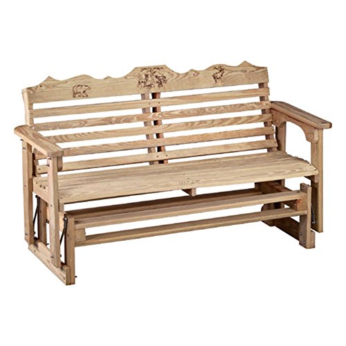 Beecham Swing Co Super Deluxe 5 ft Wildlife Series Treated Wood Outdoor Glider Bench