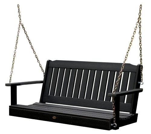 Highwood Lehigh Porch Swing 5 feet Black