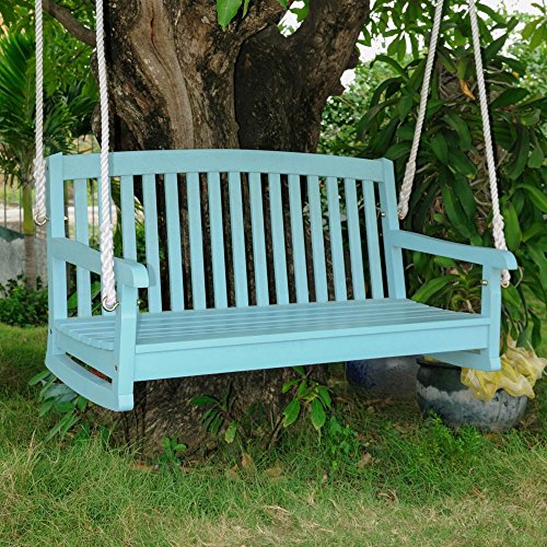 International Caravan Chelsea 4 Ft Painted Acacia Porch Swing With Curved Back
