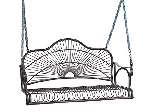 International Caravan Sun Ray Iron Porch Swing