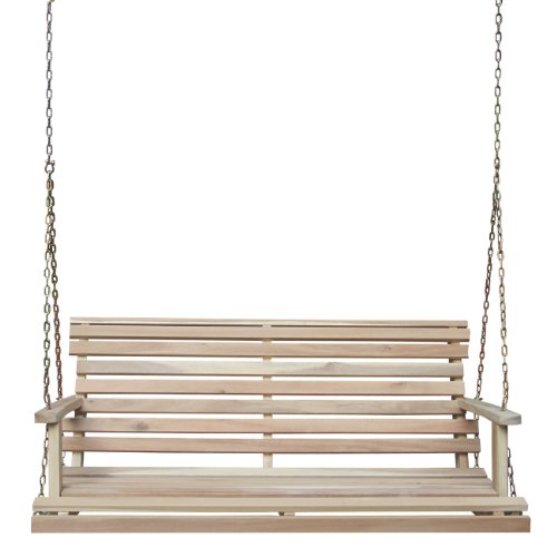 International Concepts Porch Swing With Chain Unfinished