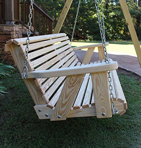 Roll Back Amish Heavy Duty 800 Lb 4ft Porch Swing- Made In Usa
